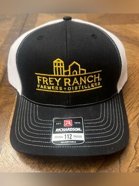 Frey Ranch And Distillers Trucker Hat Black Snap Back Richardson Cap - New